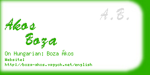 akos boza business card
